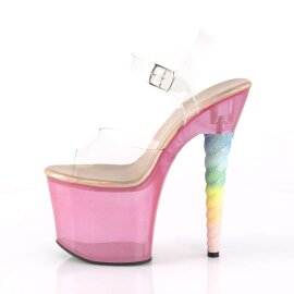 Pleaser Sandali UNICORN-708T Trasparente/Rosa-Multicolore EU-35 / US-5