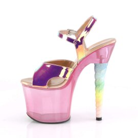 Pleaser Sandali UNICORN-711T TPU Rosa Cangiante/Rosa Bubble Gum Multicolore EU-36 /US-6