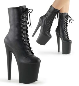 Pleaser Stivaletti XTREME-1020 Similpelle Nero/Nero Opaco...