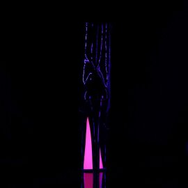 Pleaser Stivaletti XTREME-1020TT Vernice Nero/Nero-Rosa Acceso Neon EU-35 / US-5
