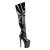Pleaser XTREME-3010 Stivali Sopra Il Ginocchio - Vernice Nero/Nero EU-41 / US-11