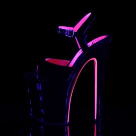 Pleaser Sandali XTREME-809TT Vernice Nero Neon Acceso/ Nero EU-35 / US-5
