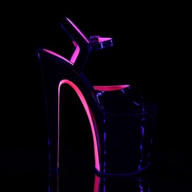 Pleaser Sandali XTREME-809TT Vernice Nero Neon Acceso/ Nero EU-37 / US-7