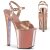 Pleaser Sandali XTREME-809TTG Ecopelle Dorato Rosa Metallico/Dorato Rosa Cromato Glitter EU-35 / US-5