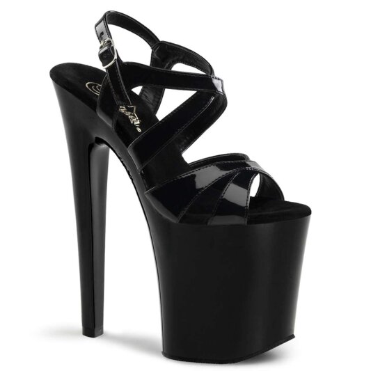 Pleaser Sandali XTREME-872 Vernice Nero/Nero EU-35 / US-5