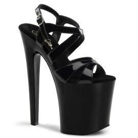 Pleaser Sandali XTREME-872 Vernice Nero/Nero EU-35 / US-5