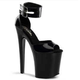 Pleaser Sandali XTREME-875 Vernice Nero/Nero EU-35 / US-5