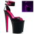 Pleaser Sandali XTREME-875TT Vernice Nero Neon Acceso/Nero EU-37 / US-7