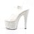 Pleaser Sandali ADORE-708MR-5 Trasparente/Bianco-Argento Strass EU-40 / US-10
