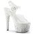 Pleaser Sandali ADORE-708MR-5 Trasparente/Bianco-Argento Strass EU-35 / US-5