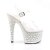 Pleaser Sandali ADORE-708MR-5 Trasparente/Bianco-Argento Strass EU-35 / US-5