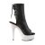 Pleaser BEJEWELED-1018DM-6 Stivaletti - Similpelle Nero/Argento Multi Glitter EU-35 / US-5