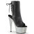 Pleaser BEJEWELED-1018DM-7 Stivaletti - Similpelle Nero/Argento Multi Glitter EU-41 / US-11