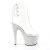Pleaser BEJEWELED-1018DM-7 Stivaletti - Trasparente/Argento Strass EU-40 / US-10