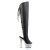 Pleaser Stivali Sopra il Ginocchio BEJEWELED-3019DM-7 Similpelle Nero/Argento Multi Strass EU-35 / US-5