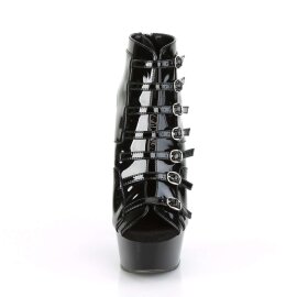 Pleaser DELIGHT-600-11 Stivaletti - Vernice Nero/Nero...