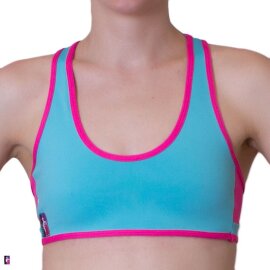 PoleFit Top Retro Sport XS Petrolio / Rosa Acceso