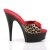 Pleaser Mules DELIGHT-601-6 Similpelle Marroncino Leopardato/Nero EU-35/US-5
