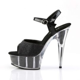 Pleaser Sandali DELIGHT-609-5G Nero Glitter EU-35 / US-5