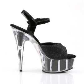 Pleaser Sandali DELIGHT-609-5G Nero Glitter EU-35 / US-5