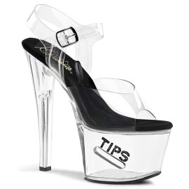 Pleaser Sandali TIPJAR-708-5 Trasparente-Nero/Trasparente...