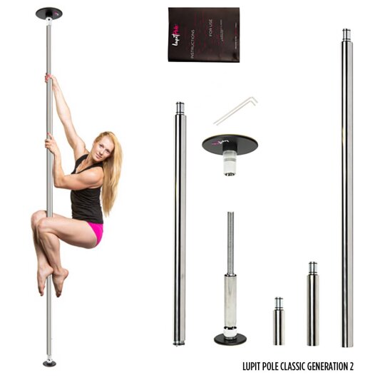 Lupit Pole Classic G2 Acciaio Inossidabile 42 mm 2,30 m - 3,30 m