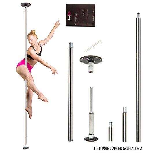 Lupit Pole Diamond G2 Cromato 45 mm 2,30 m - 2,80 m