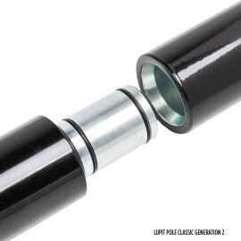 Lupit Pole Diamond G2 45 mm Verniciato a Polvere Nero 2,30 m - 2,80 m