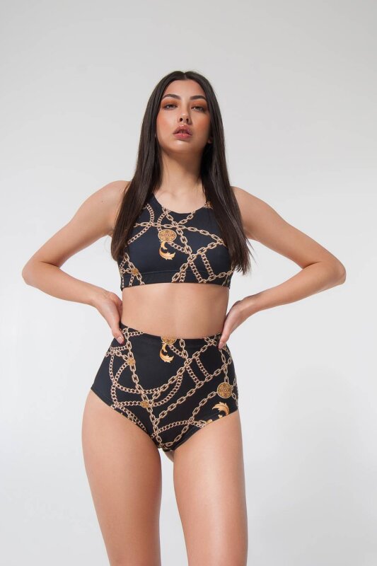 Pole Addict Top con Schiena Scoperta Chaine Noir M