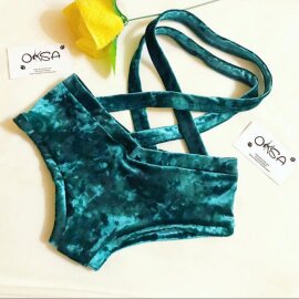 Oksawear Shorts Palma Velluto Verde XS