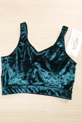 Oksawear Top Palma Velluto Verde XS