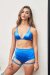 Lunalae Lure You Shorts a Vita Alta Raso Blu Elettrico L