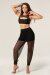Polerina Pantaloni da Jogging a Rete - Nero XS