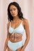Lunalae Layla Shorts a Vita Bassa Blu Chiaro