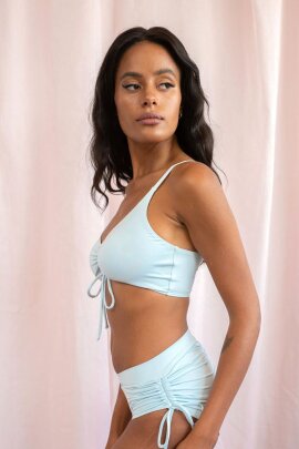 Lunalae Layla Shorts a Vita Bassa Blu Chiaro S