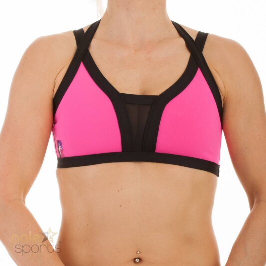 PoleFit Top Peek A Boo M/L Rosa Acceso Acceso / Nero