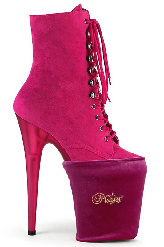 Pleaser Proteggi-Plateau Velluto Hot Rosa