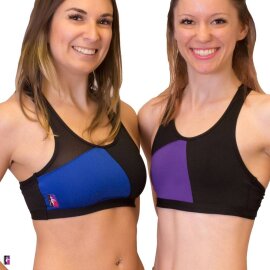PoleFit Top GeoMesh Racer Back S Nero / Viola