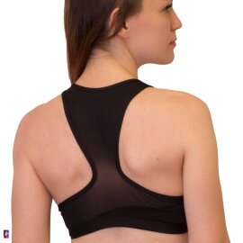 PoleFit Top GeoMesh Racer Back S Nero / Viola