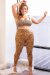 Lunalae Leggings Sticky Grip Marrone Leopardato