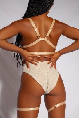Creatures of XIX Cora Shorts a Vita Alta Champagne
