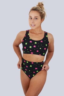 Juicee Peach Shorts Neon Stars