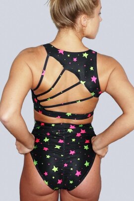 Juicee Peach Shorts Neon Stars