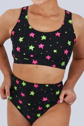 Juicee Peach Shorts Neon Stars