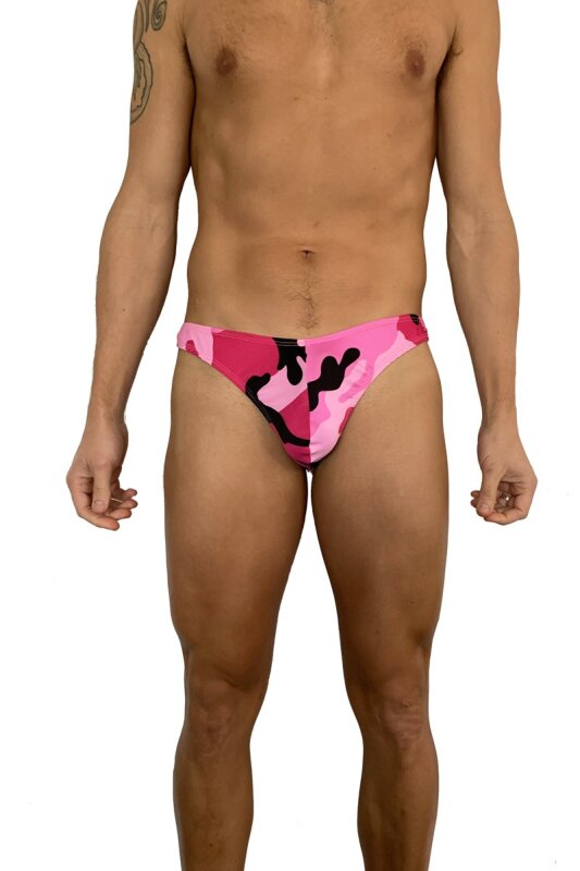 Juicee Peach Perizoma Uomo Rosa Mimetico XL