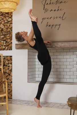i-Style Tuta Aderente da Yoga Nero