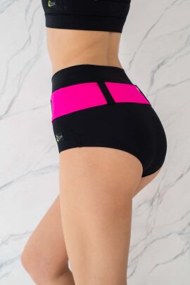 i-Style Shorts Bondiana M Nero / Rosa caldo