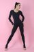 i-Style Tuta Aderente Da Balletto Nero M