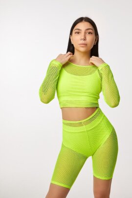 Polerina Shorts Jaya Rete Larga Giallo Neon XS