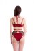 Hamade Activewear Shorts Giarrettiera a Vita Alta Rosso
